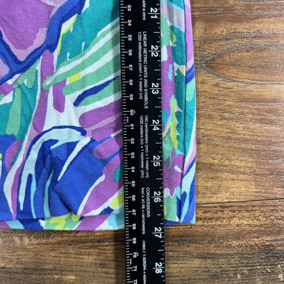 Lilly Pulitzer Womens Pull On Knit Pants XS Floral Multicolor Stretch Flare‎ Leg - Picture 8 of 8